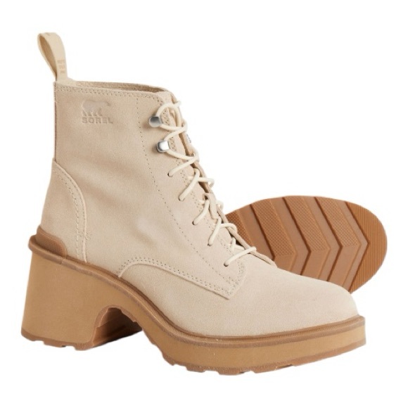 Sorel Shoes - SOREL Leather Hi Line Heel Lace Up Boots